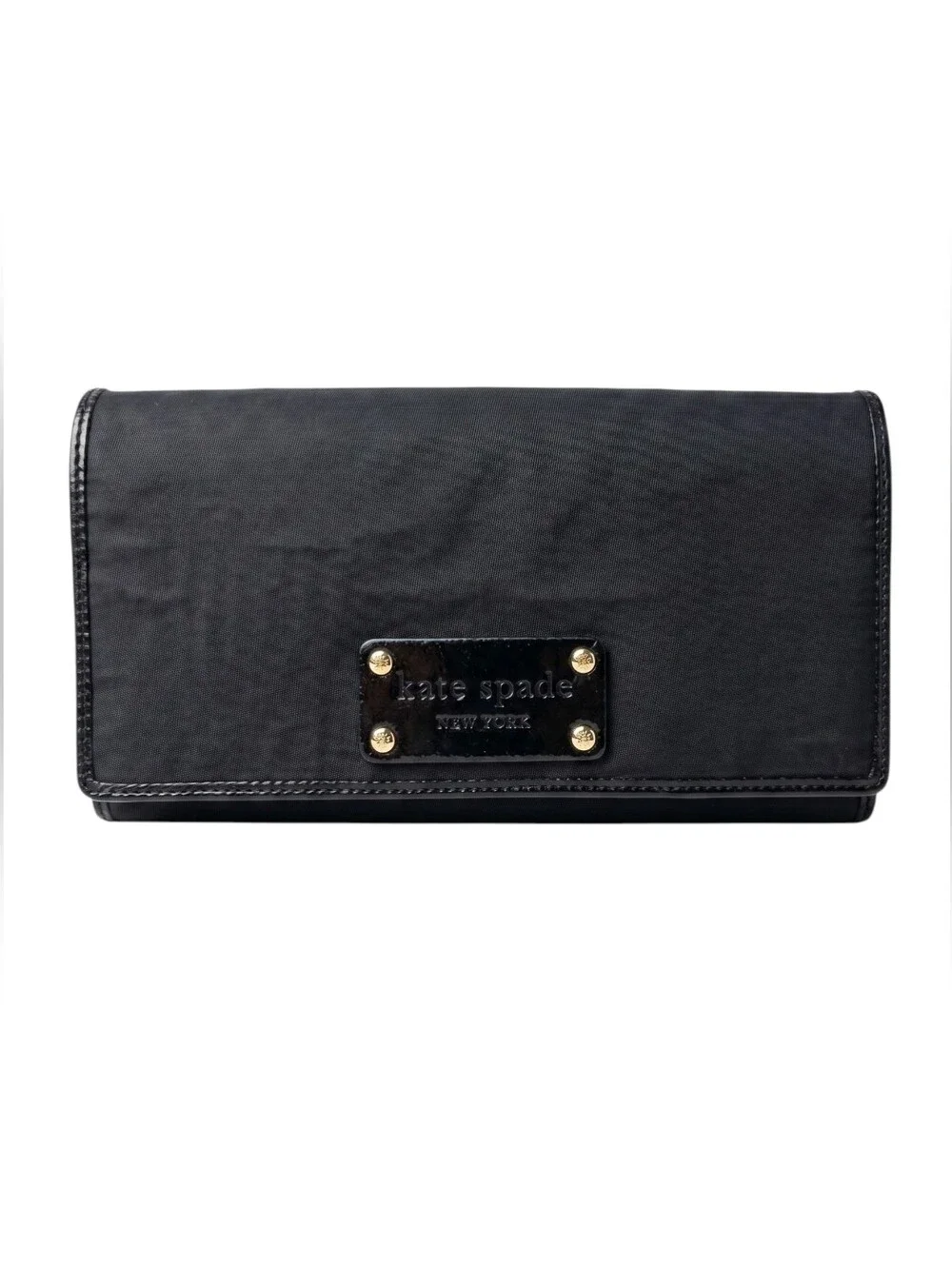 Kate Spade Black Long Wallet With Leather Interior